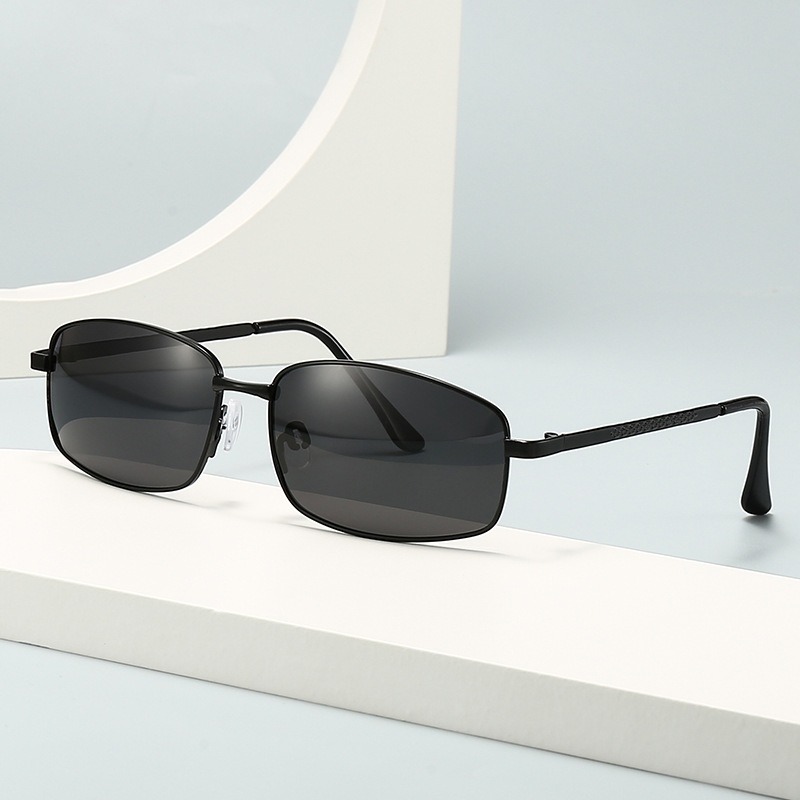 Designer Sunglasses - Neue polarisierte Herren-Sonnenbrille, Metall, Marken-Designer, Farbverlauf,