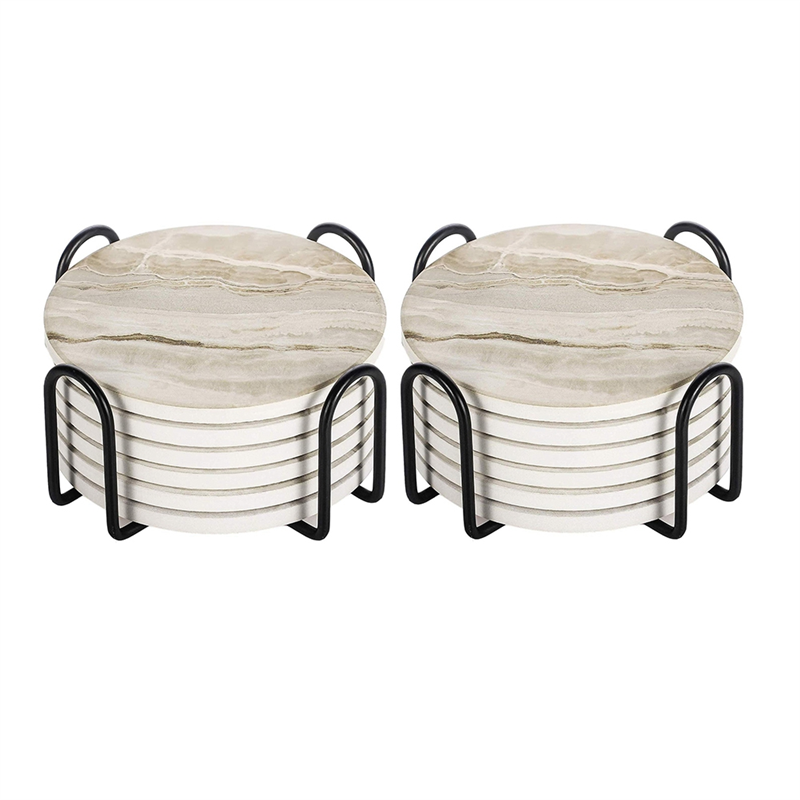 Marble Coaster Set - AT05 – Saugfähige Untersetzer-Sets im Marmor-Stil,