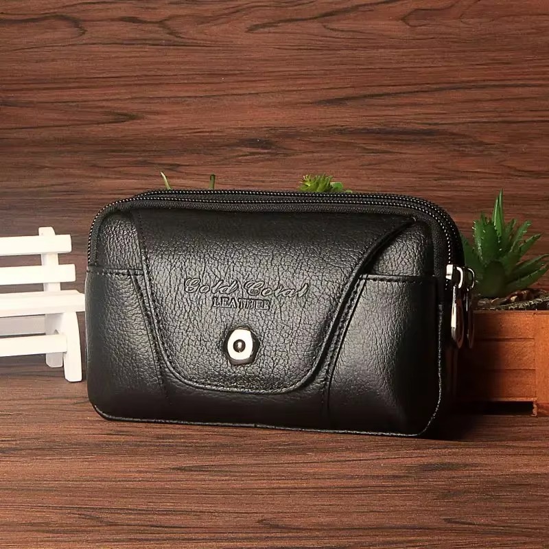 Leather Wallet Men - Herren Echtleder Handy-/Zigarettenetui, Geldbörse, Echtes Rindsleder,