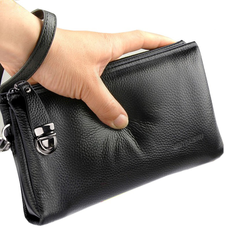 Leather Wallet Men - 2025 handtasche Männer Echtes Rindsleder Koreanische