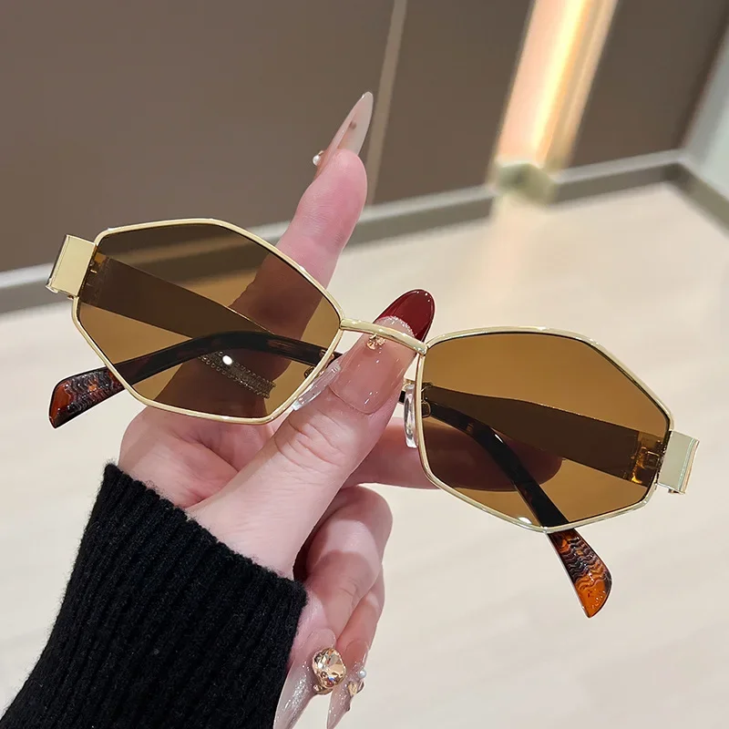 Designer Sunglasses - Modische polygonale Damen-Sonnenbrille, Vintage-Marke, unregelmäßige Sonnenbrille,