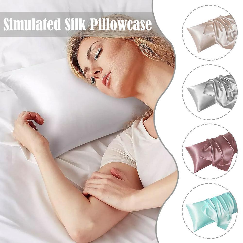 Silk Pillowcase - Luxuriöser Satin-Kissenbezug für Haarhaut, Seidensatin-Kissenbezug, 51