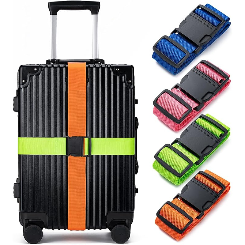 Travel Luggage Set - 4-teiliges Gepäckgurt-Set, Gepäcksicherungsgurt, Gepäckgurt, zum Verschließen