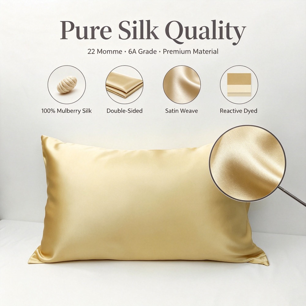 22 Momme Maulbeerseide Kissenb – Silk Pillowcase Bewertung und Preis