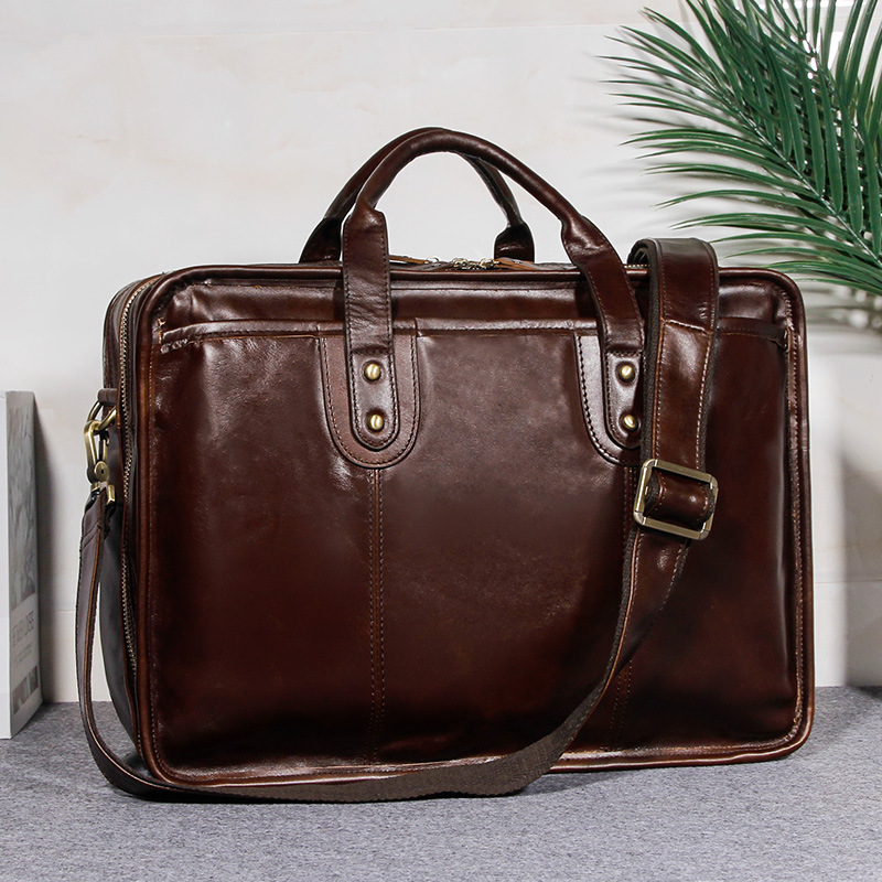 Herren-Aktentasche aus hochwer – Leather Briefcase Bewertung und Preis