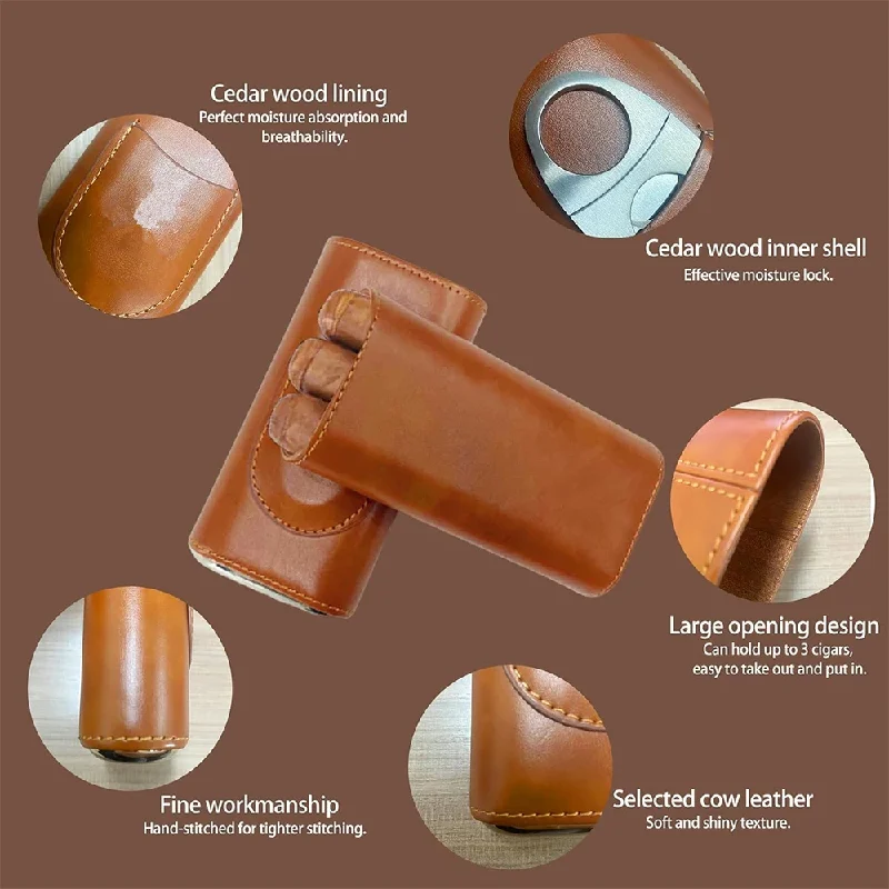 3-Finger-Lederetui mit Zigarre – Premium Cigar Case Bewertung und Preis