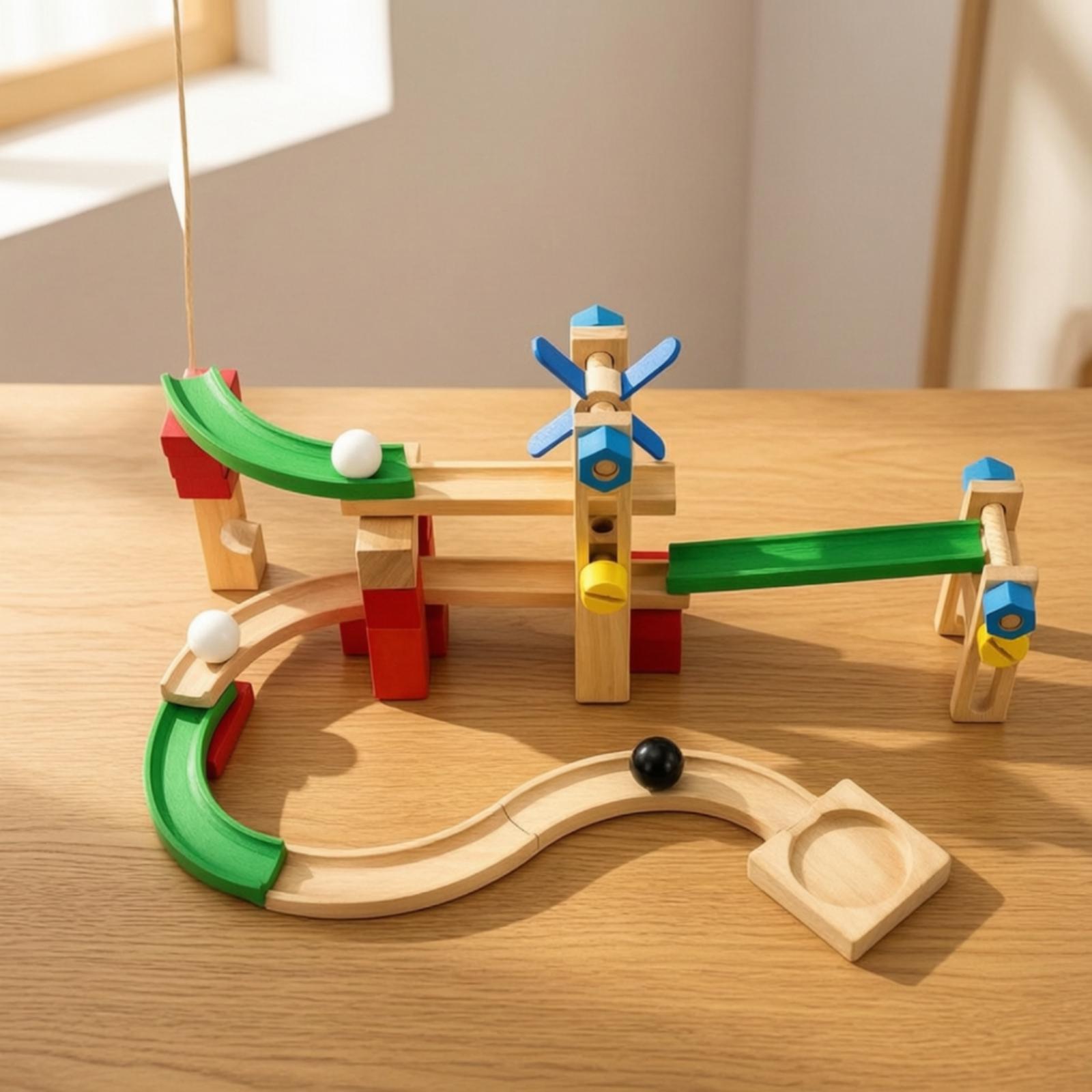 Holz-Murmelbahn-Set für Kinder – Marble Coaster Set Bewertung und Preis