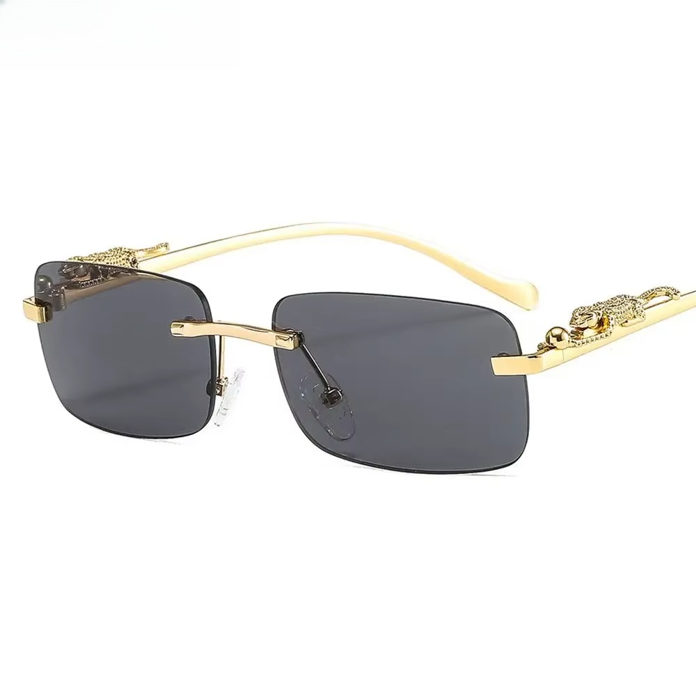 Rahmenlose, kleine, quadratisc – Designer Sunglasses Bewertung und Preis