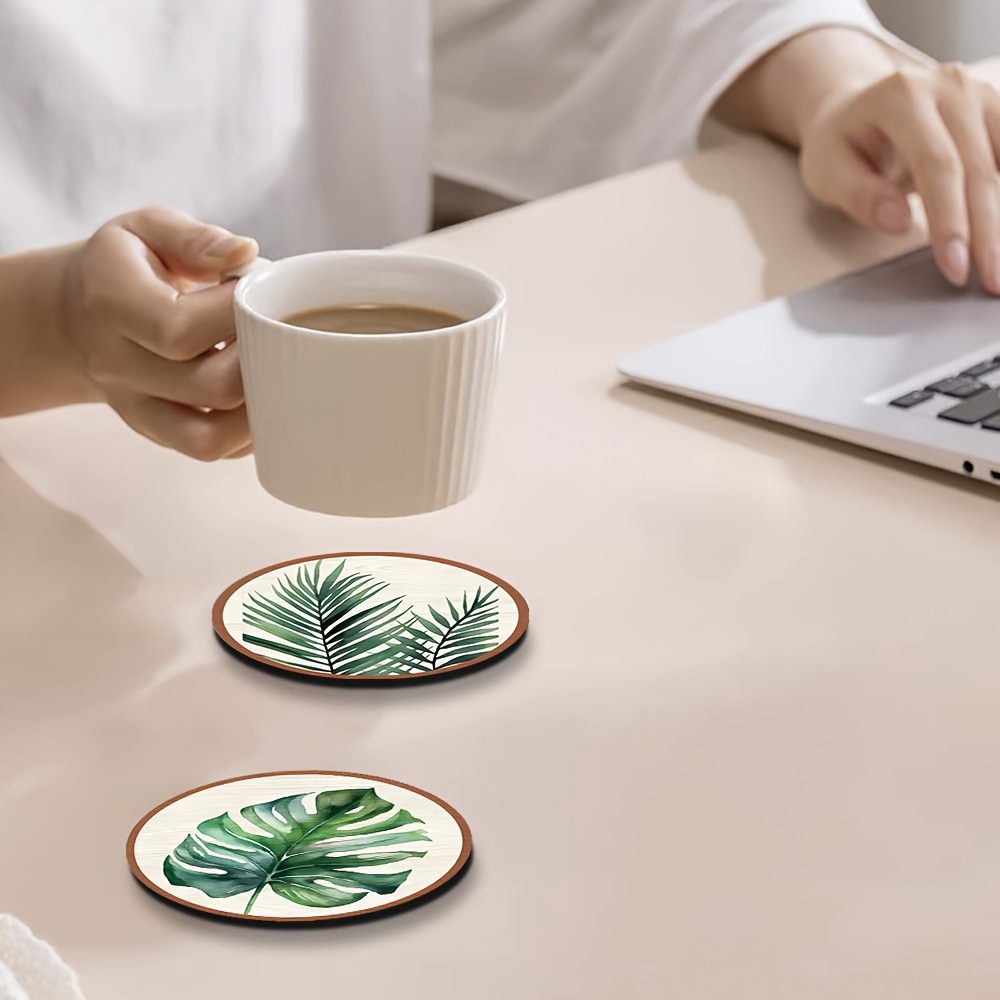 5 Stück Tropische Pflanzenblat – Marble Coaster Set Bewertung und Preis