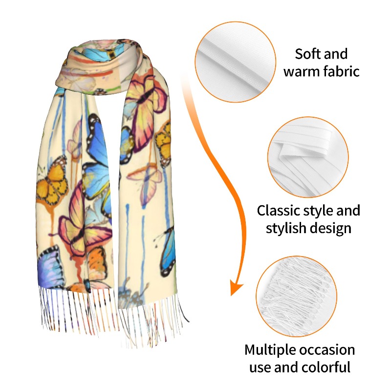 Retro-Schmetterling-Winter-Kas – Cashmere Scarf Bewertung und Preis