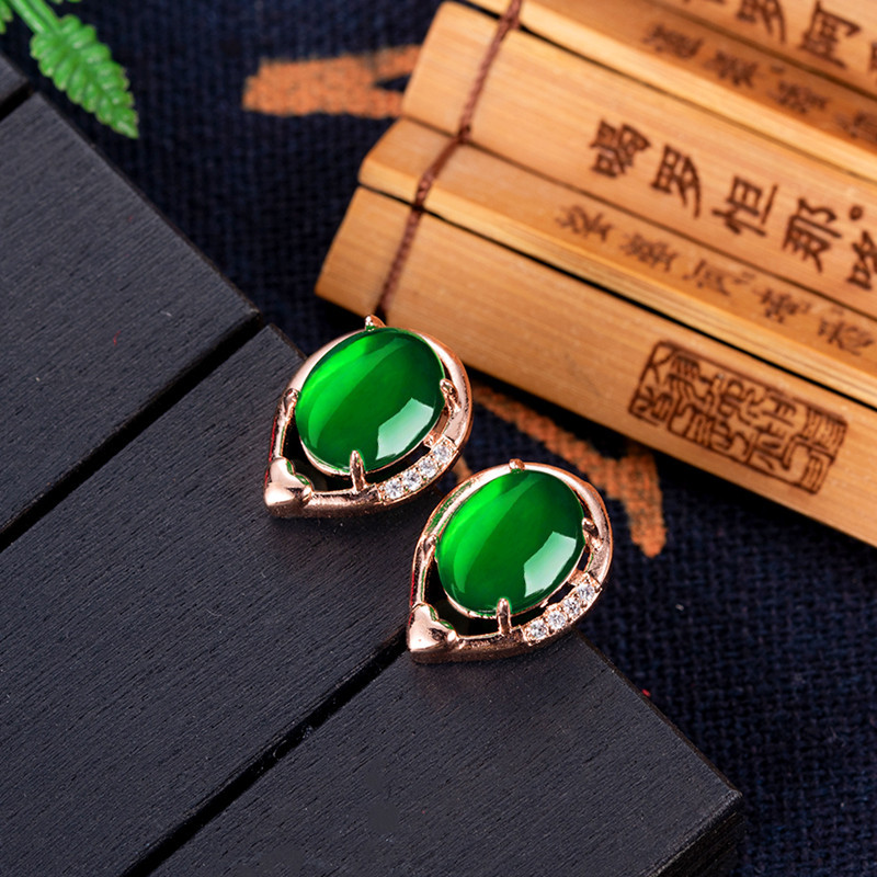 Natürliche Jade Blume Ohrringe – Gold Plated Jewelry Bewertung und Preis